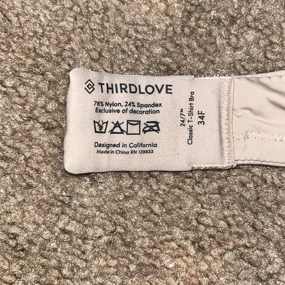 ThirdLove 24/7 Classic T Shirt Bra Taupe 34F - Picture 11 of 12